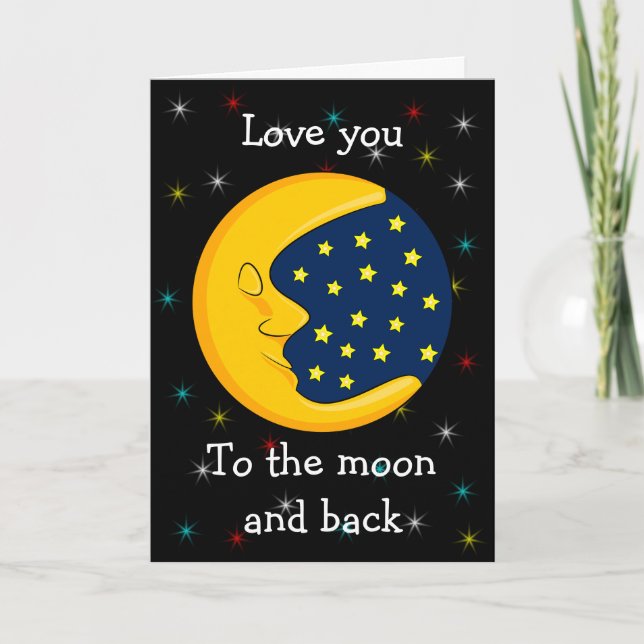 Carte Je t'aime de la Lune et Retour (Devant)