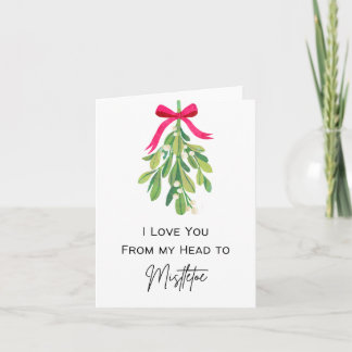 Carte Je t'aime de ma tête à Mistletoe - Jeu de Fêtes