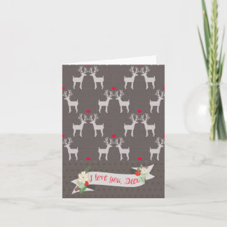 Carte Je t'aime, Deer Greeting Card