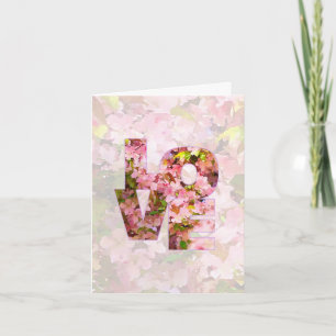 Carte Je t'aime, fille d'anniversaire ! Crabapple rose t