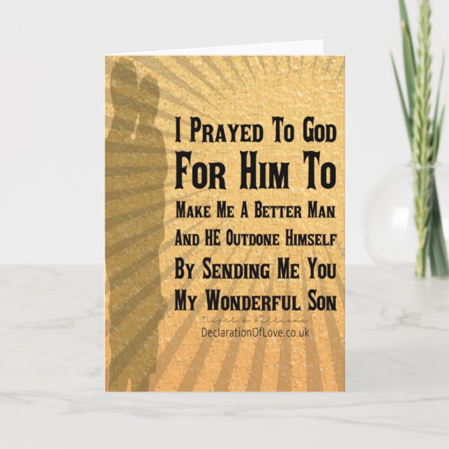 Carte Je t'aime fils (Devant)