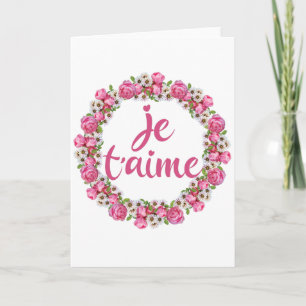 Carte Je T'aime - Je T'aime - Expressions Françaises