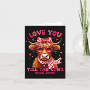 Carte Je t'aime jusqu'à ce que les vaches rentrent à la