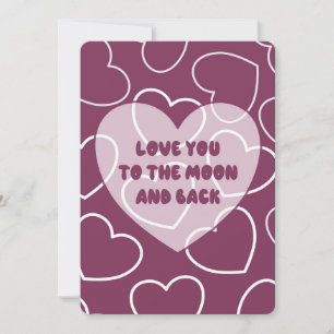 Carte Je t'aime jusqu'à la lune et retour