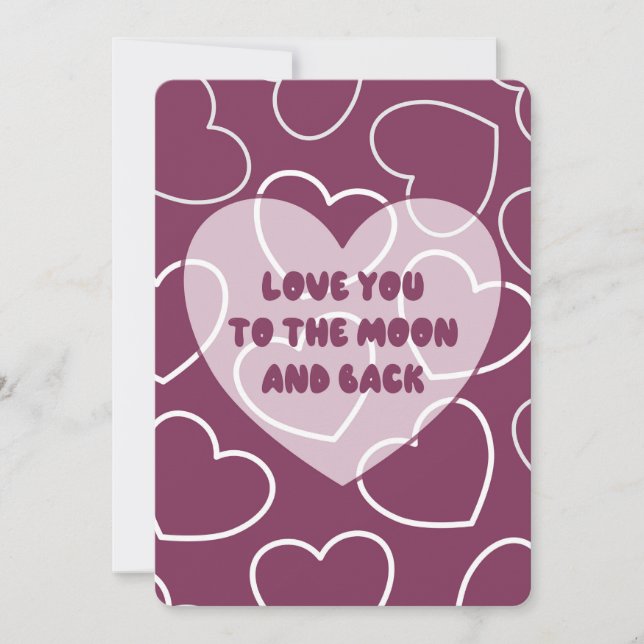 Carte Je t'aime jusqu'à la lune et retour (Devant)