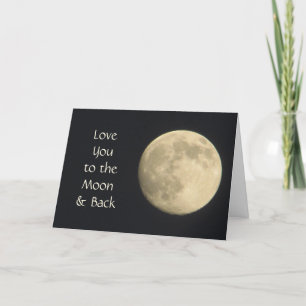 Carte Je t'aime jusqu'à la Lune et retour
