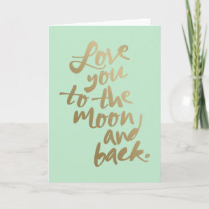 CARTE JE T'AIME JUSQU'À LA LUNE ET RETOUR