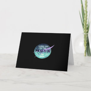 Carte Je t'aime jusqu'à la lune et retour Minimal Love D