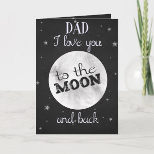 Carte Je t'aime jusqu'à la lune et retour pour la fête d
