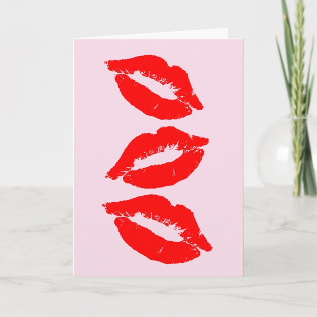 CARTE JE T'AIME KISSES CARD POUR LUI (Devant)