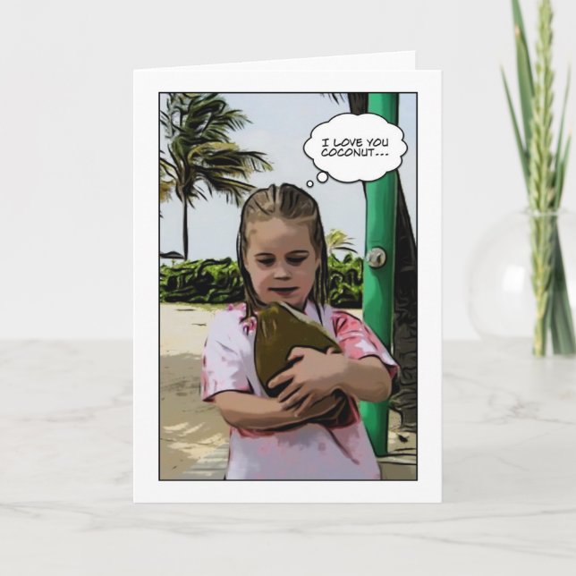 Carte Je t'aime la coco (Devant)