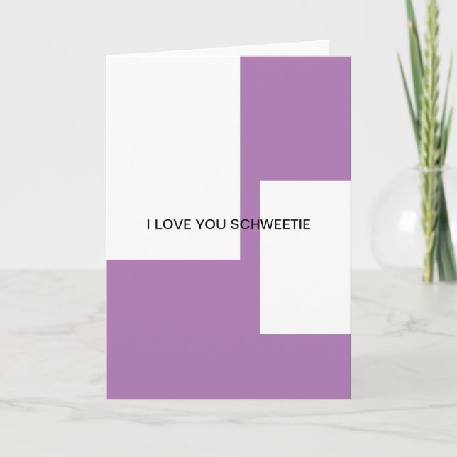 Carte Je t'aime la scweetie (Devant)