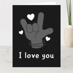 CARTE JE T'AIME LANGAGE DES SIGNES