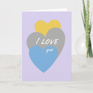Carte Je T'Aime Lavande