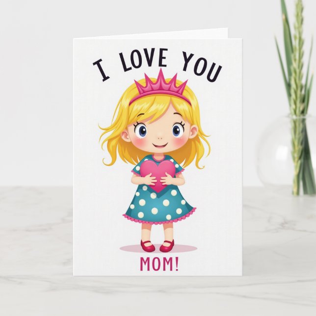 Carte « Je t'aime maman » (Devant)