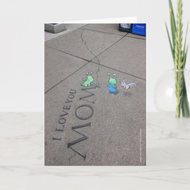 Carte Je t'aime maman (Devant)