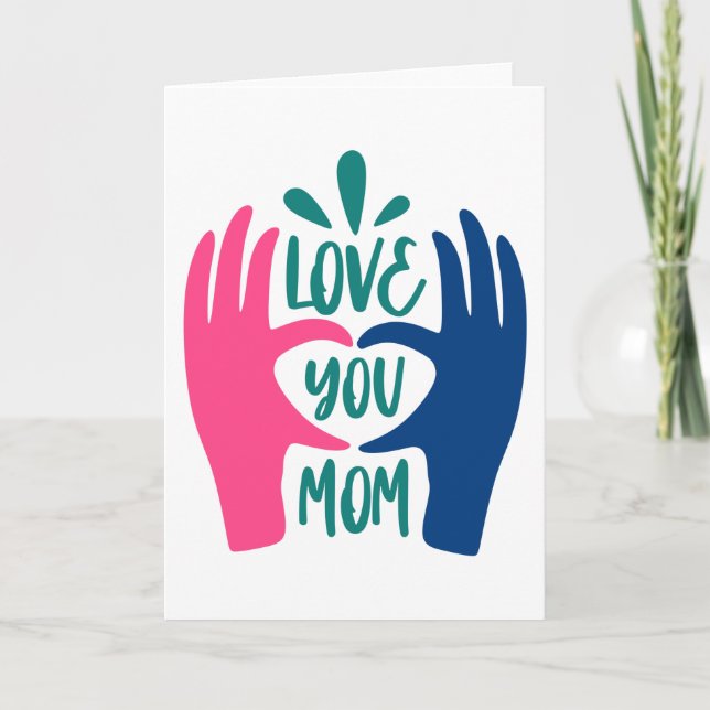 Carte Je t'aime Maman (Devant)