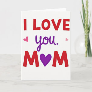 Carte Je T'Aime Maman Coeur