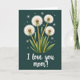 Carte Je T'Aime Maman Pissenlit