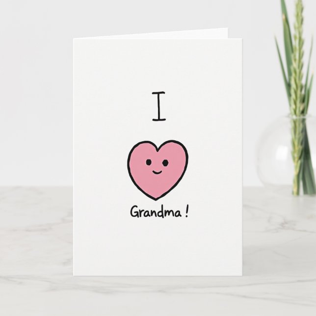 Carte Je T'Aime Mamie (Devant)