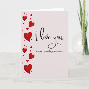 Carte Je t'aime même si tu fous la Saint-Valentin