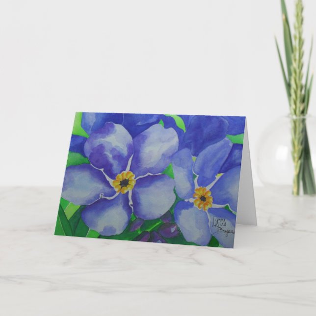 Carte Je t'aime, myosotis (Devant)