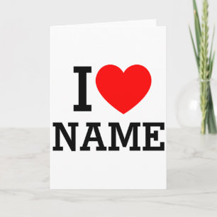 Carte Je T'aime Nom T Shirt 