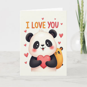 Carte Je T'Aime Panda