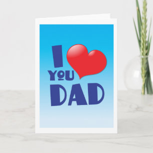 Carte Je t'aime PAPA ! avec le coeur