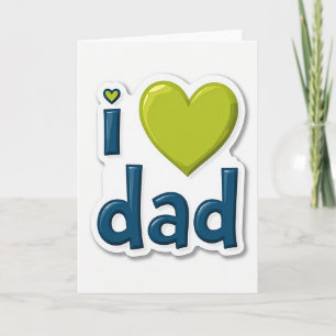 Carte "Je t'aime Papa" en volume