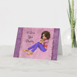 Carte Je t'aime Papa papa Fête des pères d'anniversaire