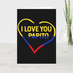 Carte Je t'aime Papito Drapeau Colombie Joyeuse Saint-Va
