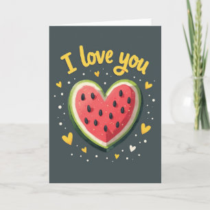 Carte Je T'Aime Pastèque