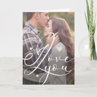 Carte Je t'aime Photo minimaliste de la Saint-Valentin