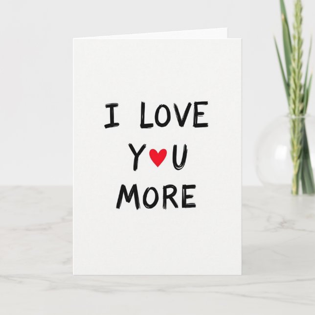 Carte « Je t'aime plus » cœur (Devant)