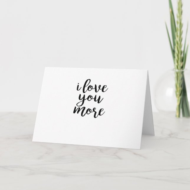 Carte Je t'aime plus design d'amour élégant  (Devant)