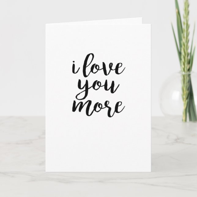 Carte Je t'aime plus design d'amour élégant  (Devant)
