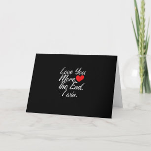 Carte Je t'aime plus je gagne drôle de style couple Sain