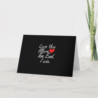 Carte Je t'aime plus je gagne drôle de style couple Sain
