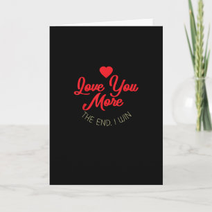 Carte Je t'aime plus je gagne Drôle de style de la Saint