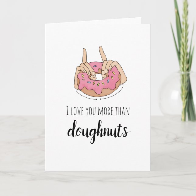 Carte Je T'Aime Plus Que Doughnut Card (Devant)