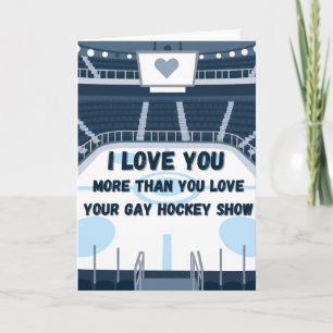 Carte Je t'aime plus que Gay Hockey Show