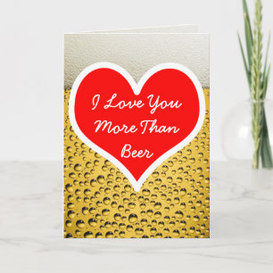 Carte Je t'aime plus que la bière Photo