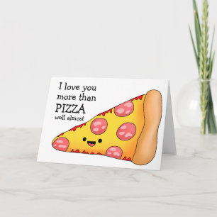 Carte Je t'aime plus que la pizza