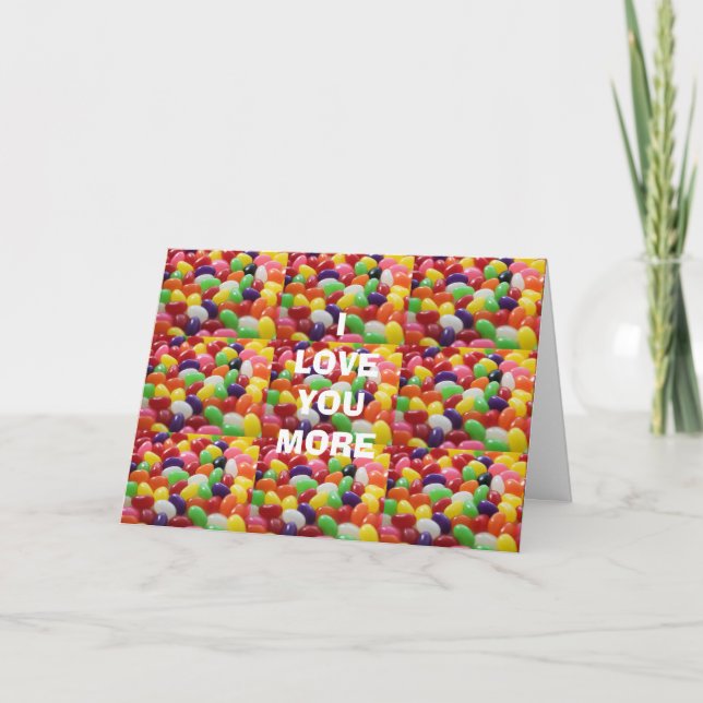 CARTE JE T'AIME PLUS QUE LES JELLY BEANS (Devant)