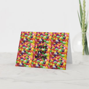 CARTE JE T'AIME PLUS QUE LES JELLY BEANS/TU ES AUSSI PLU