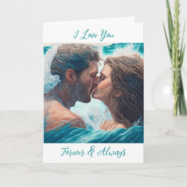 Carte Je t'aime pour toujours et toujours Romantique (Devant)