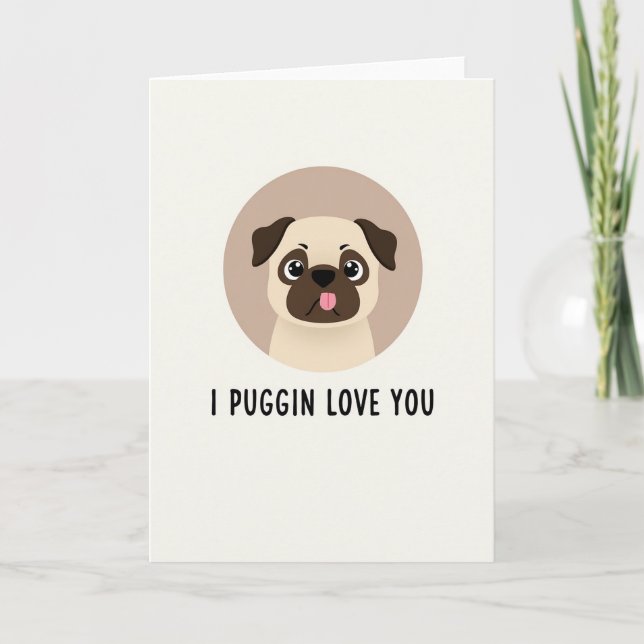Carte Je T'aime Puggin (Devant)