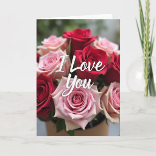 Carte Je T'Aime Roses Roses Rouges Roses