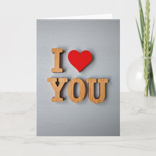 Carte « Je t'aime » sincère (Devant)